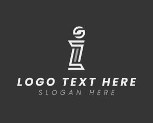 Grayscale - Modern Startup Letter I logo design