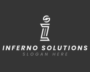 Modern Startup Letter I logo design