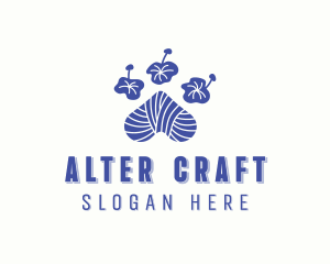 Paw Yarn Alteration logo design