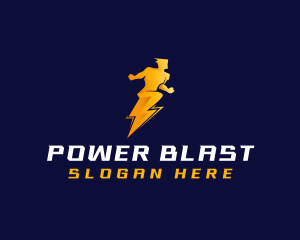 Human Lightning Power logo design