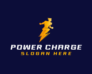 Human Lightning Power logo design