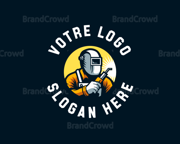 Industrial Man Welder Logo
