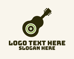 Vocalist - Guitar Subwoofer Music logo design