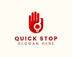 Stop - Coach Hand Whistle logo design