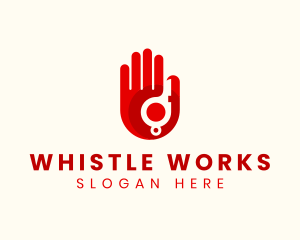 Whistle - Coach Hand Whistle logo design