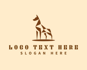 Animal Dobermann Dog logo design