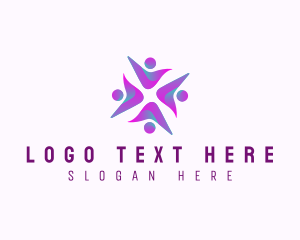Support Group - People Team Community logo design