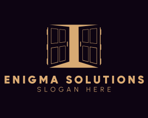 Mystery - Gold Double Doors logo design