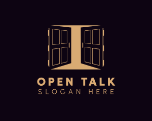 Gold Double Doors logo design