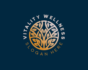 Nature Wellness Tree logo design