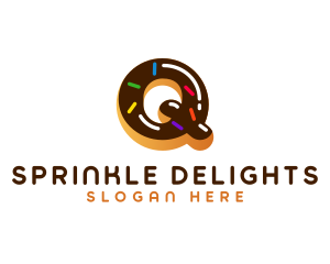 Sprinkle - Sprinkle Donut Letter Q logo design