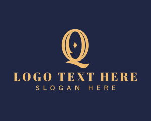 Fashion - Elegant Vintage Rustic Letter Q logo design