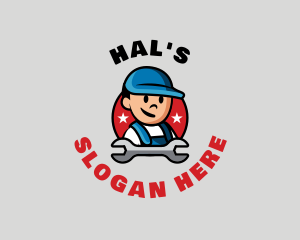 Man - Mechanic Wrench Repair logo design