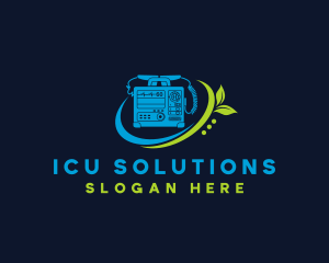 Icu - Medical Hospital Defibrillator logo design