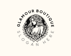 Glamour - Flower Beauty Woman logo design