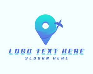 Location - Travel Tour Airplane logo design