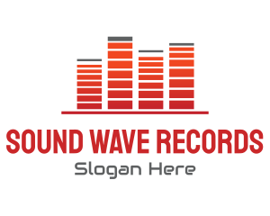 Record - Audio Record Wave logo design