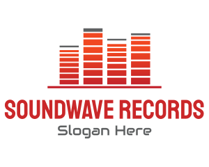 Record - Audio Record Wave logo design