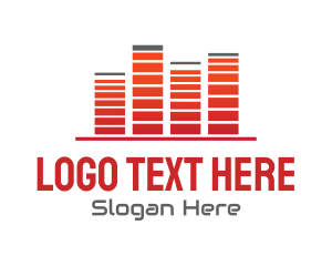 Radio - Audio Bar Graph logo design