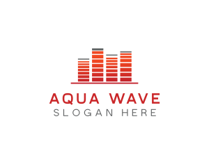 Audio Record Wave logo design