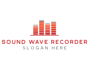 Audio Record Wave logo design