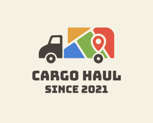 Location Map Truck logo design