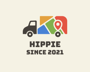 Map - Location Map Truck logo design