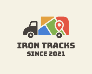 Location Map Truck logo design