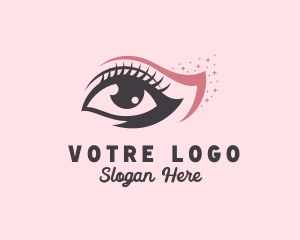 Woman - Eyelash Beauty Sparkle logo design