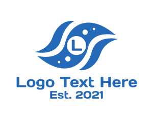 Flow - Blue Aqua Letter logo design