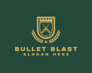 Ammunition - Military Rifle Shield logo design