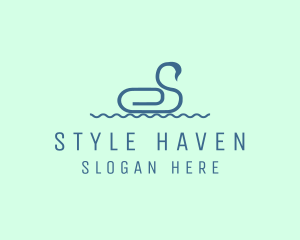 Paper Clip Swan Logo