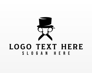 Parlor - Hat Scissor Grooming logo design
