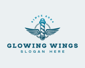 Wing Barbershop Grooming logo design