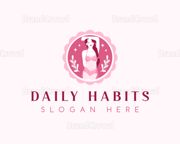 Woman Lingerie Fashion Logo