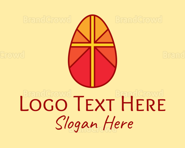 Easter Egg Cross Logo
