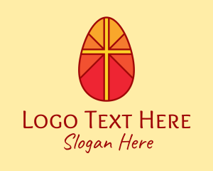 Parish - Easter Egg Cross logo design