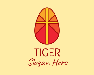 Easter Egg Cross  Logo