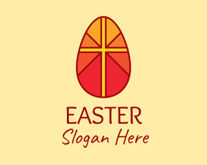 Easter Egg Cross  logo design