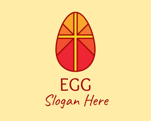 Easter Egg Cross  logo design