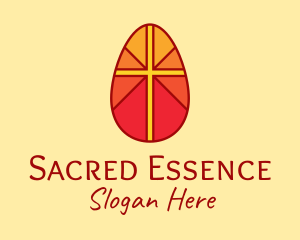 Easter Egg Cross  logo design