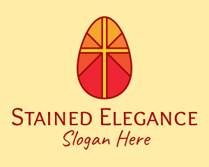 Easter Egg Cross  logo design