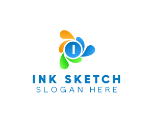 Ink Paint Splash logo design