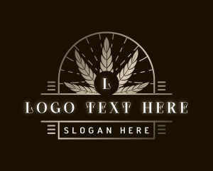 Hemp - Luxury Marijuana Plant logo design