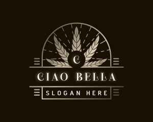 Luxury Marijuana Plant logo design