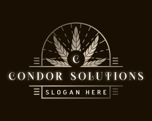 Luxury Marijuana Plant logo design