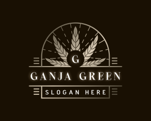 Luxury Marijuana Plant logo design