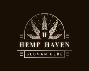 Luxury Marijuana Plant logo design