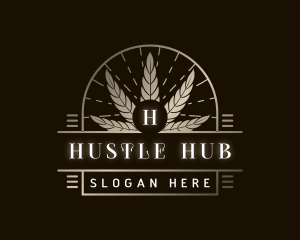 Luxury Marijuana Plant logo design