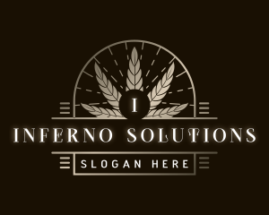 Luxury Marijuana Plant logo design